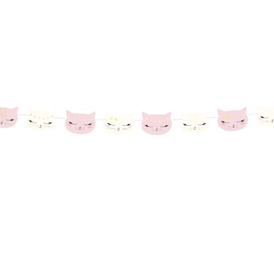 Kitty Cat Party Banner | Pink & White Cat Banner | Cat Birthday Party | Cat Party Decor | Kitten Theme Party | Kitty Cat Baby Shower