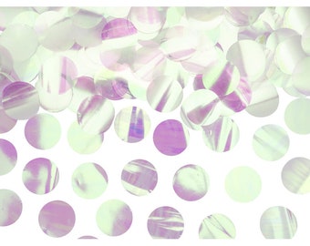 Iridescent Circle Confetti – Mermaid or Princess Party Table Decorations