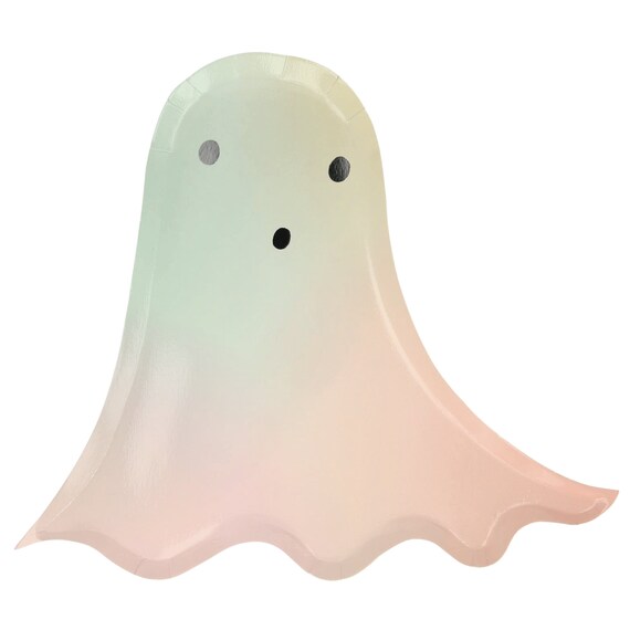 Pastel Halloween Ghost Lunch Plates 8ct | Pink Halloween Party | Ghoul Gang | Kid Halloween Birthday | Spooktacular Party | Meri Meri Decor Il_570xn