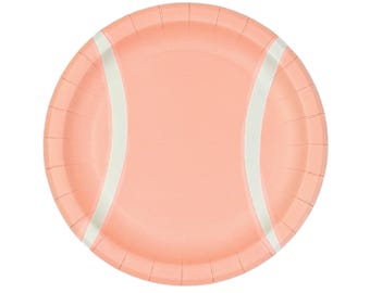Blush Pink Tennis Ball Dessert Plates 8ct – Girl Party Theme