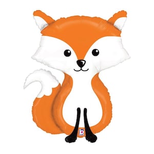 Woodland Fox Balloon 36&quot; | Wild One Birthday Party | Woodland Baby Shower | Fox and Friends | Woodland Creatures | Boys Birthday Party