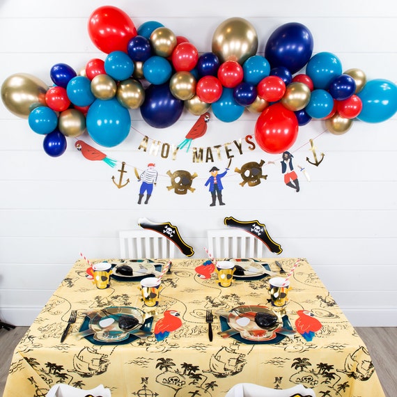 Kit Palloncini Per Festa A Tema Pirata – Compleanno Bambini, 40 Pezzi Con Striscione E Decorazioni