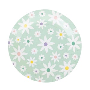 Spring Margeriten Lunch Teller 8ct | Daisy Erster Geburtstag | Gänseblümchen-Party-Dekor | Gänseblümchen-Babyparty | Frühlings- Gartenparty | Zwei Groovy Birthday