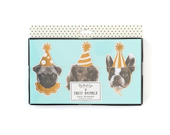 Party Animals Dog Banner 6ft – Gold Foil Birthday Garland for Puppy Party Decor
