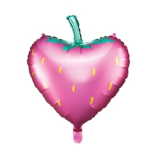 Strawberry Foil Balloon 17.5in | Strawberry Shortcake Party | Berry Sweet One First Birthday | Twotti Frutti Birthday | Tutti Frutti Decor