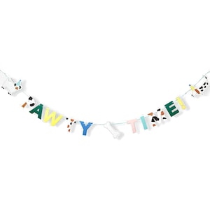 SALE | Pawty Time Dog Banner 8ft | Let&#39;s Pawty | First Birthday Party Ideas | Puppy Baby Shower | Adopt a Pet Party Decor | Dog Garland