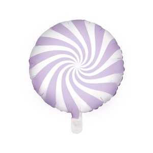 Purple Swirly Lollipop Foil Balloon 14in | Candy Land Party Decor | Candy Christmas Party | Nutcracker Birthday Party | Candy Swirl Balloon