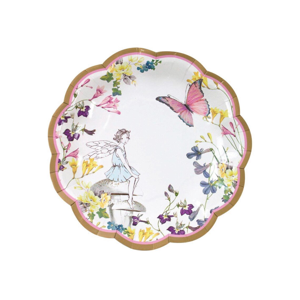 Floral Fairy Butterfly Dessert Plates 12ct Fairy Princess Etsy