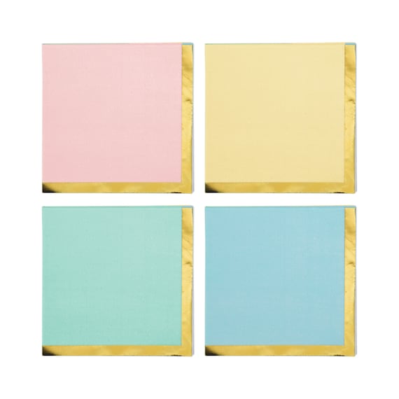 Pretty Pastel Dessert Napkins 16ct | Ice Cream Birthday Party | Girls Birthday | Gender Neutral Baby Shower | Pastel Rainbow Birthday Decor Il_570xn