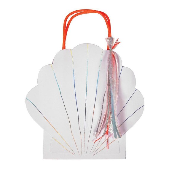 Mermaid Shell Favor Bags | Mermaid Party Favors | Under the Sea Party Bags | Shell Treat Bags | Pack of 8 Meri Meri Favor Bags Il_570xn