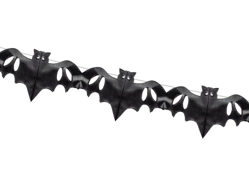 Halloween Bat Tissue Garland Kids Halloween Party Decorations Halloween Birthday Halloween Bunting Banner Halloween Photo Backdrop image 2