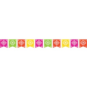 Papel Picado-banner 10 ft | Cinco de Mayo | Feestdecoraties | Vlag van Del Sol | Hangbanner Fiesta | Babyshower | Fiesta vrijgezellenfeest