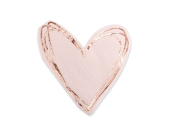 Servilletas de postre en forma de corazón rosa 20ct / Ducha nupcial rosa y oro rosa / Decoración de despedida de soltera / Servilletas de cóctel de ducha de boda