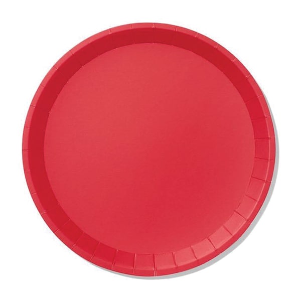 Scalloped Red Plates Etsy