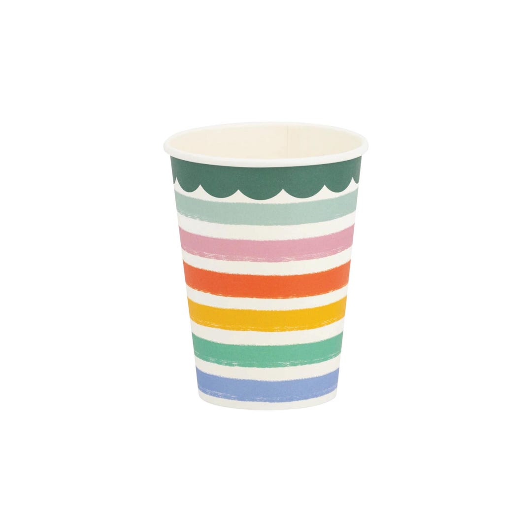 Fiesta Striped Paper Cups (8ct) – Cinco De Mayo or Mexican Party ...