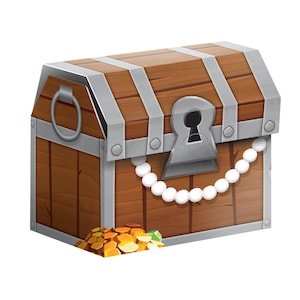 Treasure Island Pirate Favor Boxes 8ct | Boys Birthday | Treasure Chest | Pirate Decor | Kids Pirate Party Favors | Gift Boxes