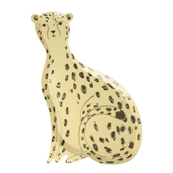 Safari Cheetah Lunch Plates | Jungle Birthday | Safari Baby Shower Decor | Zoo Animals | Wild ONE | TWO Wild | 8 Meri Meri Paper Plates Il_570xn