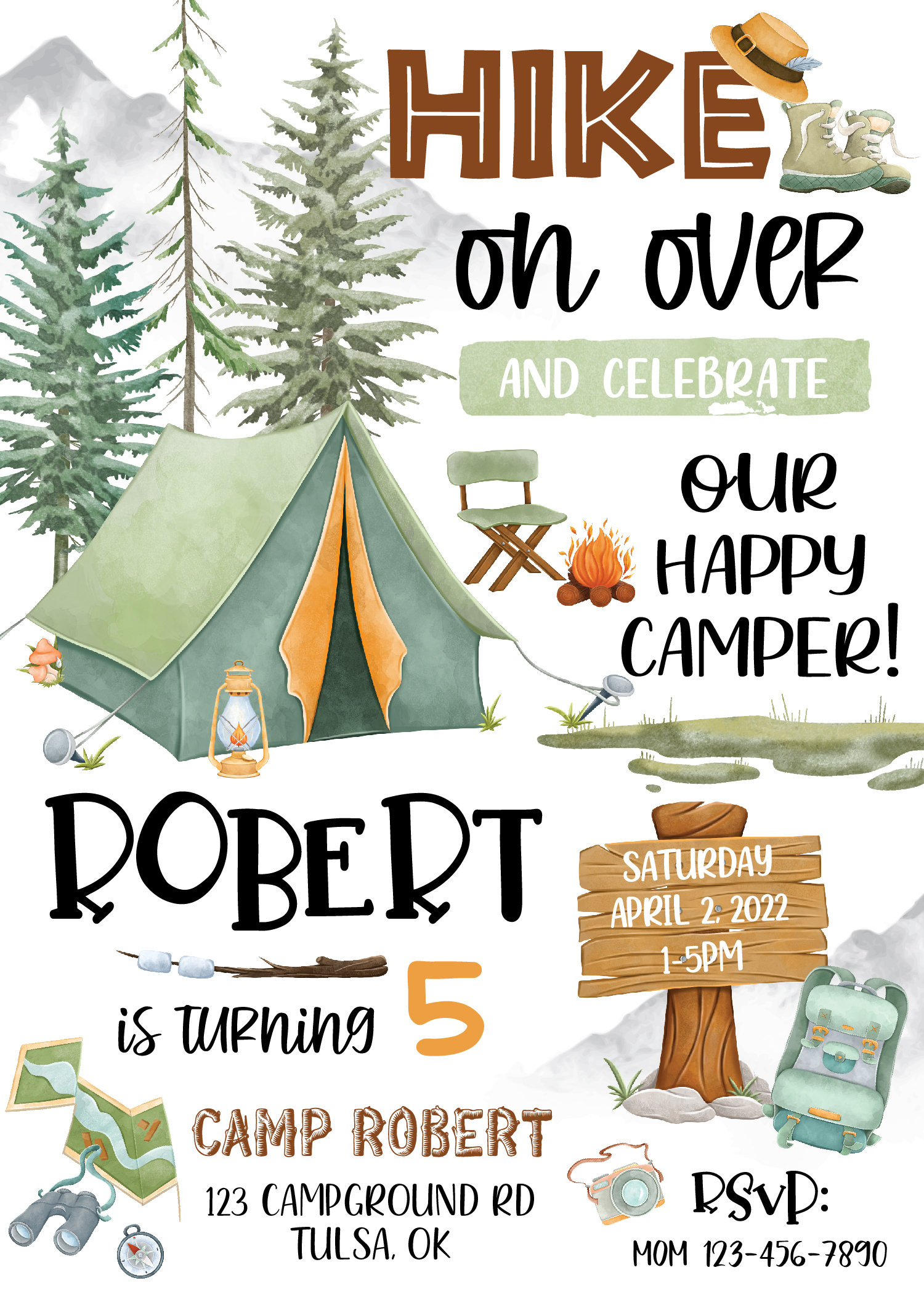 happy-camper-birthday-party-printable-invitation-little-explorer-adventure-awaits-wilderness-birthday-camping-birthday-camp-out-etsy