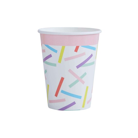 Sprinkles Paper Cups | Sprinkles Cup | Sprinkle Baby Shower | Donut Party Cups | Ice Cream Party Cups | Pack of 8 Party Cups Il_570xn