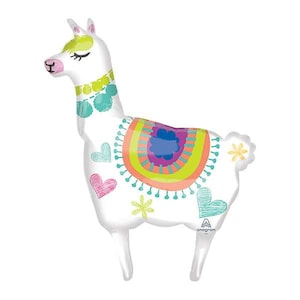 Giant Lovely Llama Balloon 41&quot; | No Drama Llama Birthday Party | Boho Llama Party | Fiesta Birthday | Cinco de Mayo Party Decorations