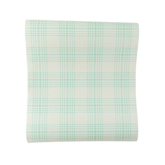 Blue Plaid Paper Table Runner – Spring Party, Baby Shower & Easter Table Decor