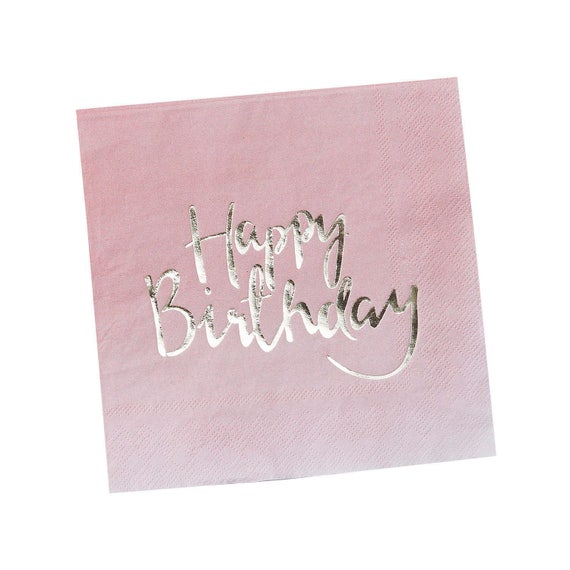 Pink Ombre Lunch Napkins 20ct | Sweet 16 Birthday | Girls Birthday Party | Milestone Birthday | Pink Party Supplies | 21st Birthday Il_570xn