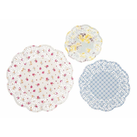Floral Paper Doilies | Girls Birthday | Tea Party Bridal Shower | Tea Party Baby Shower | Wedding Shower Tea | Floral Tea Party | Pack of 24 Il_570xn