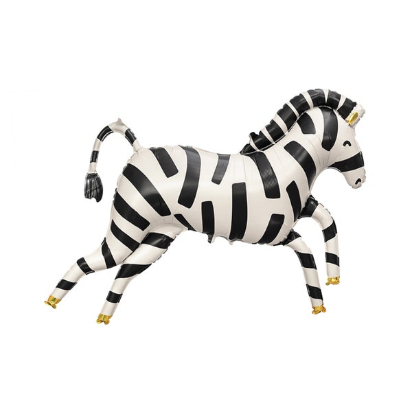 Zebra Foil Balloon 39" | Safari Baby Shower | Jungle Party | Wild One | Two Wild | Zoo Birthday Party | Party Animals Birthday | Zebra Party