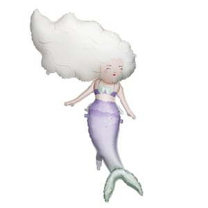 Mermaid Foil Balloon 43in | Mermaid Party Decorations | Mermaid Birthday Party | Mermaid Party Decor | Mermaid Backdrop | Under the Sea