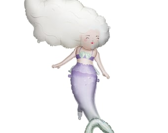 Mermaid Foil Balloon 43in – Under the Sea Party or Mermaid Birthday Decor