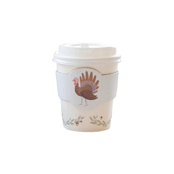 Classic Thanksgiving Turkey Mini Coffee Cups 8ct Thanksgiving Cups