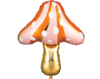Fairy Toadstool Foil Balloon 29.5" | Fairy Garden Party | Mushroom Balloon | Fairy Princess Birthday Balloons | Woodland Baby Shower