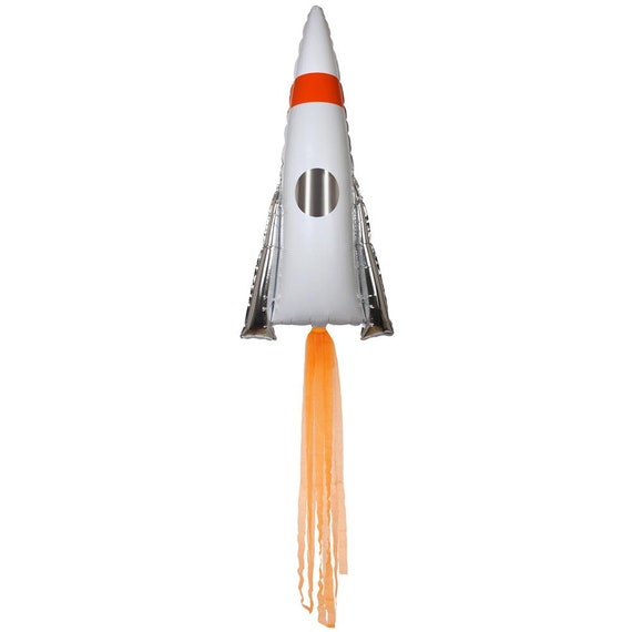 Rocket Ship Mylar Balloon 42in | Outer Space Baby Shower Decor | Galaxy Birthday Party | Outer Space Balloon Decorations | Meri Meri Balloon Il_570xn