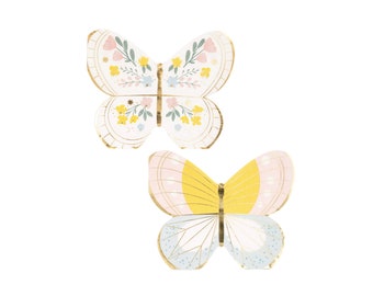 Springtime Butterfly Dessert Napkins 18ct | Floral Baby Shower | Butterfly Baby Shower | Butterfly Napkins | Fairy Garden Butterfly Birthday