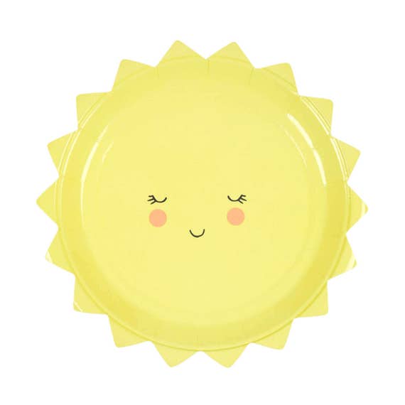 Sun Paper Plates 7" | You Are My Sunshine Birthday Party | Sun Shaped Plates | Sunshine Baby Shower | Pack of 12 Meri Meri Plates Il_570xn