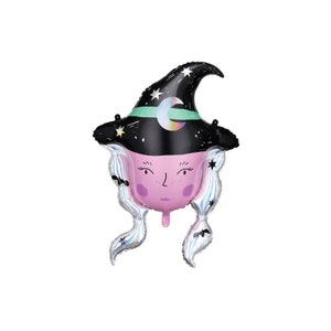 Standing Cauldron Balloon 31.5 Kids Halloween Party Witch Birthday Spooky Cute Halloween Balloon Witch Decor Hocus Pocus Party image 5