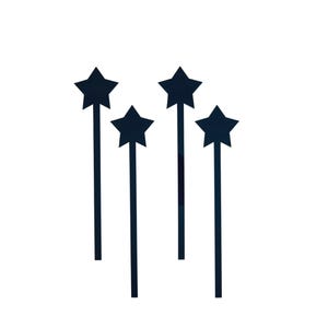 Blue Star Acrylic Drink Stirrers 4ct | 4th of July Party | Patriotic Drinkware | Swizzle Sticks | 4th of July Decor | Patriotic Cocktail
