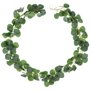 Eucalyptus Leaf Garland 6ft | Rustic Wedding Table Garland | Botanical Baby Shower | Faux Table Runner | Artificial Eucalyptus Centerpiece