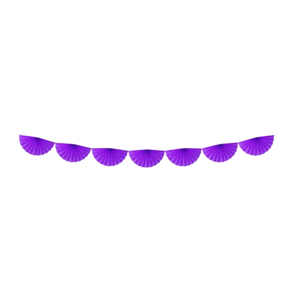 Dark Purple Tissue Fan Bunting Garland 10ft | Kids Birthday Party | Narwhal Baby Shower Backdrop | Mermaid Birthday Party | Butterfly Banner Il_570xn