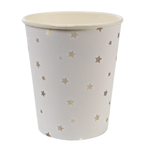 Cups | Silver Stars Pattern Party Cups 9oz | Twinkle Twinkle Little Star | 8 Plates | Meri Meri Toot Sweet Party Supplies The Party Darling Il_570xn