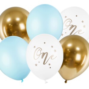 Blue Foil Number ''1'' Balloon 35.5in Boys First Birthday Party Blue Birthday Party Decorations Prince 1st Birthday Boy 1st Birthday image 6