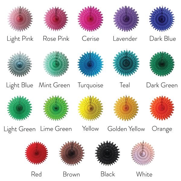 Honeycomb Paper Fan Decorations 18 in - USA Made Party Backdrop für Hochzeiten & Duschen