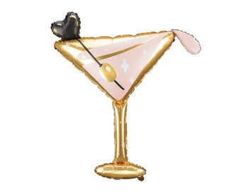 Giant Martini Glass Balloon 41in – Bachelorette or New Year’s Eve Party Prop