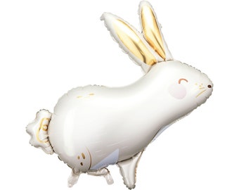 Easter Hare Foil Balloon 27.5in | Bunny Balloon | Spring Baby Shower | Easter Party | Spring Garden Party | Some Bunny is One Birthday