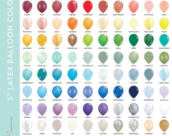 5in Latex Balloons (12 Pack) – Party Decor for Balloon Garland, Centerpiece, or Custom Colors