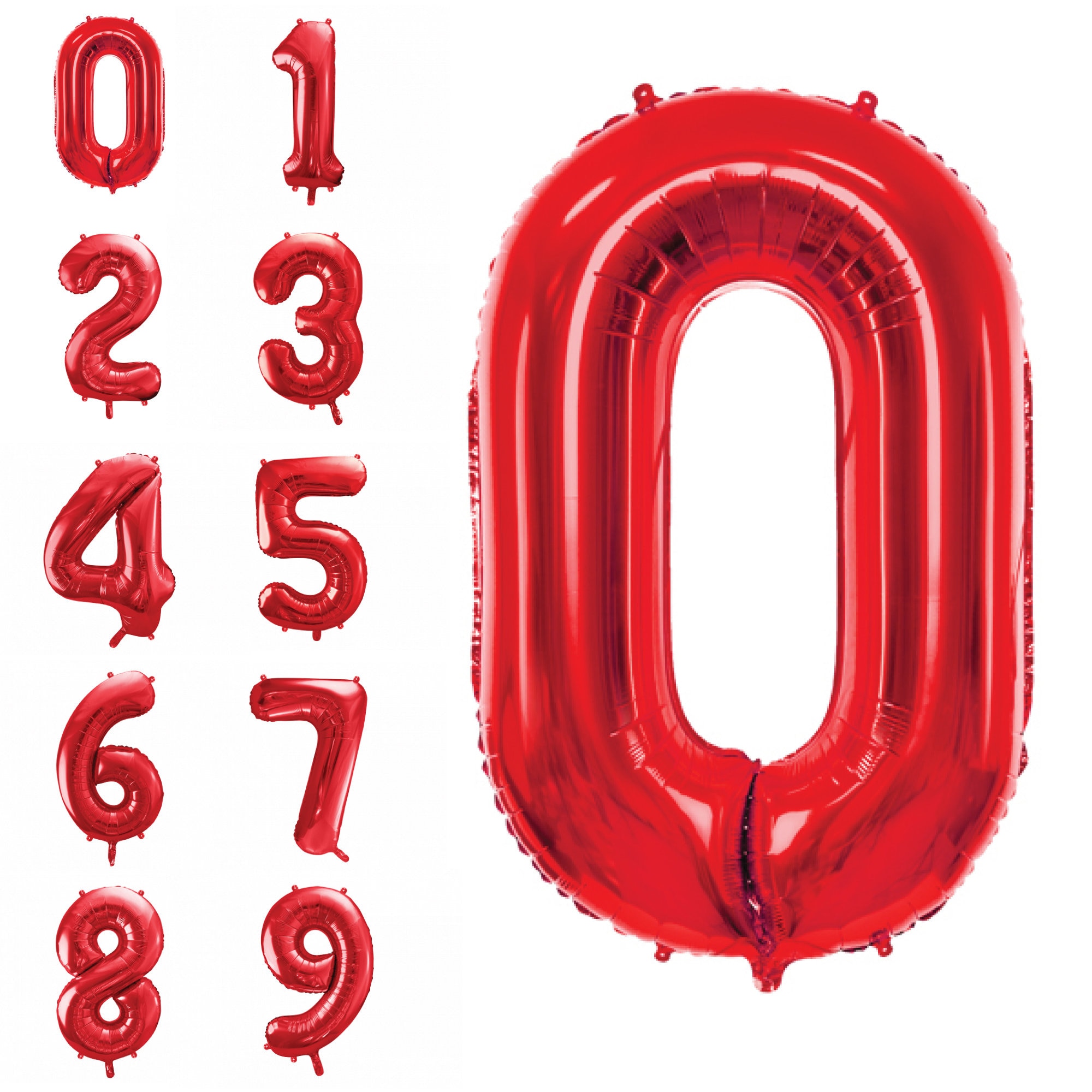 Giant Red Number Balloon 34in – Milestone Birthday Party Photo