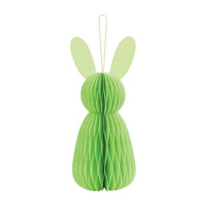 Green Bunny Honeycomb Decoration 12in | Bunny Baby Shower Decor | Bunny First Birthday Party | Some Bunny is One | Easter Bunny Party Decor