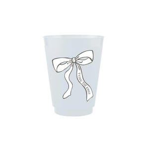 Blue Frosted Tying the Knot Plastic Cups 8ct | Wedding Cups | Something Blue Before I Do | Bridal Shower Cups | Bachelorette Party Cups