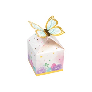 Butterfly Party Treat Boxes 8ct | Butterfly Birthday Party Favors | Little Butterfly Baby Shower | Pastel Butterfly Decor | Flutter on Over