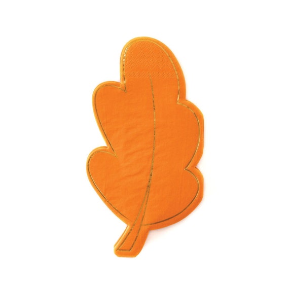 Orange Oak Leaf Napkins 18ct | Thanksgiving Table Decor | Fall Baby Shower | Autumn Birthday | Fall in love Shower | Friendsgiving Decor Il_570xn